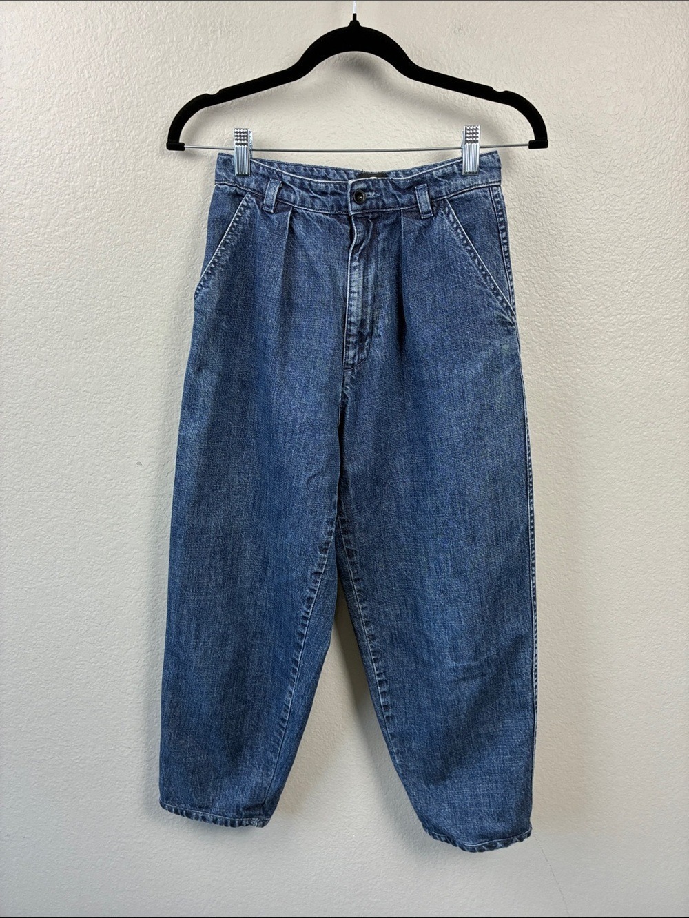 Paul Smith Red Ear Pleated Tapered Jeans Balloon Barrel Pants Vintage 25
